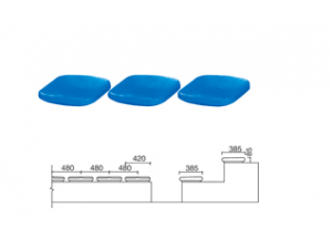 HS-2301 Without backstays hollow plastic chair   无背中空塑料椅