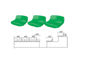 HS-2302 Low-back hollow plastic chair   低靠背中空塑料椅